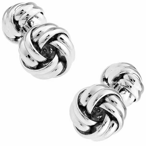 カフスボタン カフス シルバー ダブルフェイス ノット カフリンクス メンズアクセサリー |  | 01