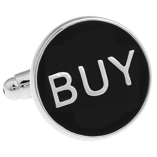 カフスボタン カフス ブラック BUY SELL 為替 株価 カフリンクス メンズアクセサリー |  | 01