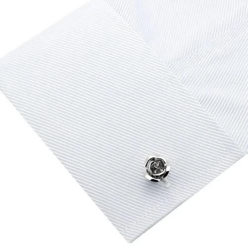 カフス ネクタイピン セット シルバー ローズ カフスボタン カフリンクス タイクリップ タイピン |  | 05