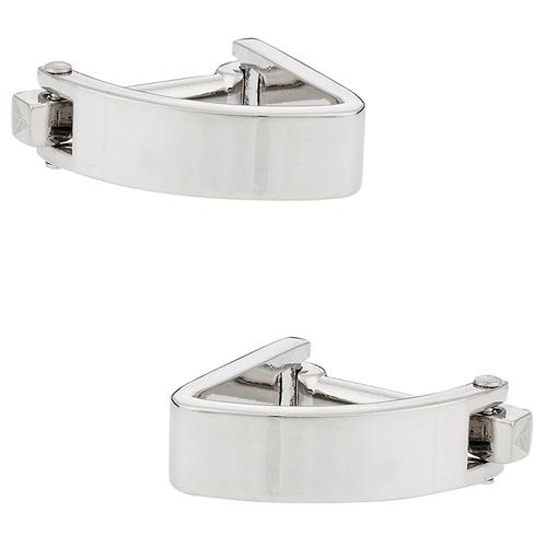 カフスボタン カフス シルバー ウェッジ ラップアラウンド カフリンクス メンズアクセサリー |  | 01