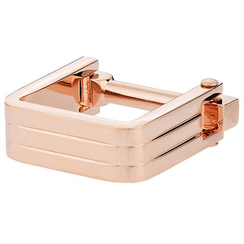 カフスボタン カフス ローズゴールド リブ スクエア ラップアラウンド カフリンクス メンズアクセサリー |  | 03