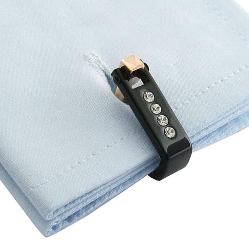 カフスボタン カフス ブラック Vシェイプ クリスタル ラップアラウンド カフリンクス メンズアクセサリー |  | 04