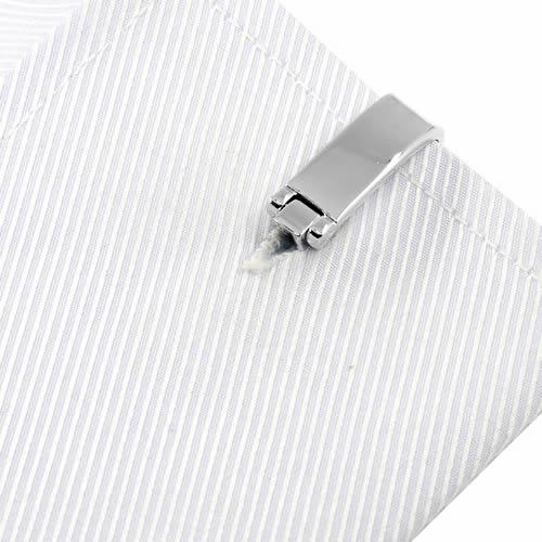 カフスボタン カフス シルバー シンプル ラップアラウンド カフリンクス メンズアクセサリー |  | 04