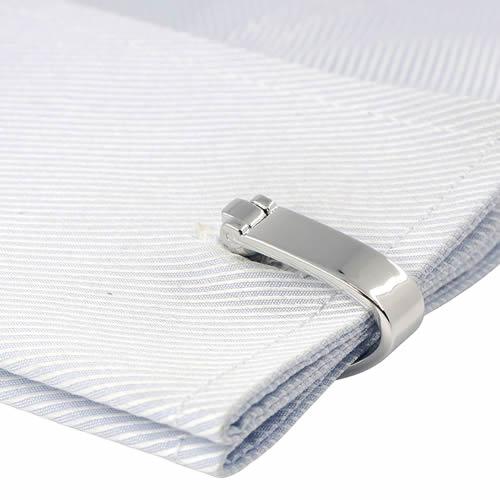 カフスボタン カフス シルバー シンプル ラップアラウンド カフリンクス メンズアクセサリー |  | 05