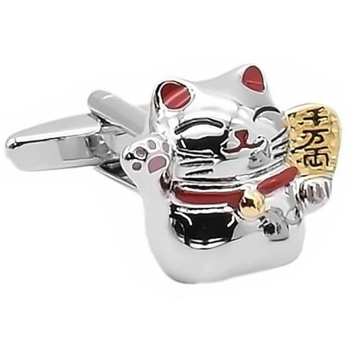 カフスボタン カフス シルバー 招き猫 カフリンクス メンズアクセサリー |  | 02
