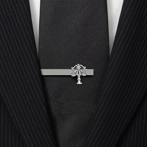 ネクタイピン シルバー 正義の天秤 タイクリップ タイピン : カフス