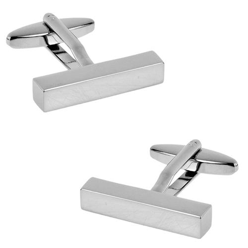 カフスボタン カフス シルバー キューボイド バー シンプル カフリンクス メンズアクセサリー |  | 01