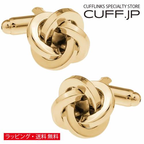 カフスボタン カフス ゴールド ループ ノット カフリンクス メンズアクセサリー | 