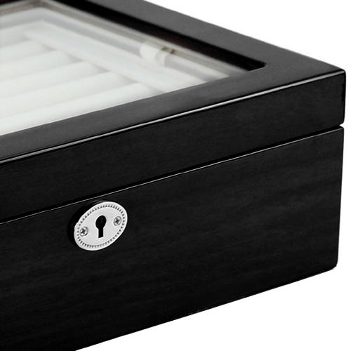 カフスケース アクセサリーケース ジュエリーボックス ブラック ウッド