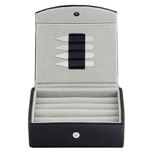 カフスケース アクセサリーケース ジュエリーボックス ブラック レザー