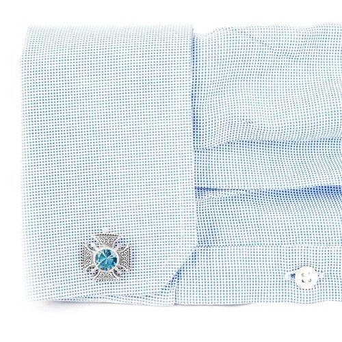 おまけ付 結婚式 祝い プレゼント ギフト ビジネス Konstantino カフリンクス マルタクロス トパーズ ブルー コンスタンティーノ カフスボタン カフス 夫 彼氏 父の日 メンズアクセサリー Www Golf5 Prestige Jp