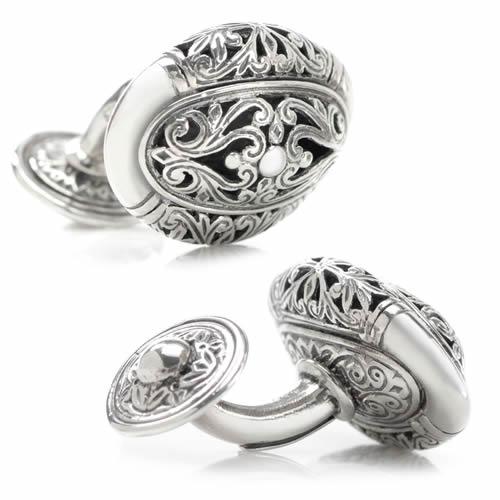 チープ カフス カフスボタン コンスタンティーノ オーバル