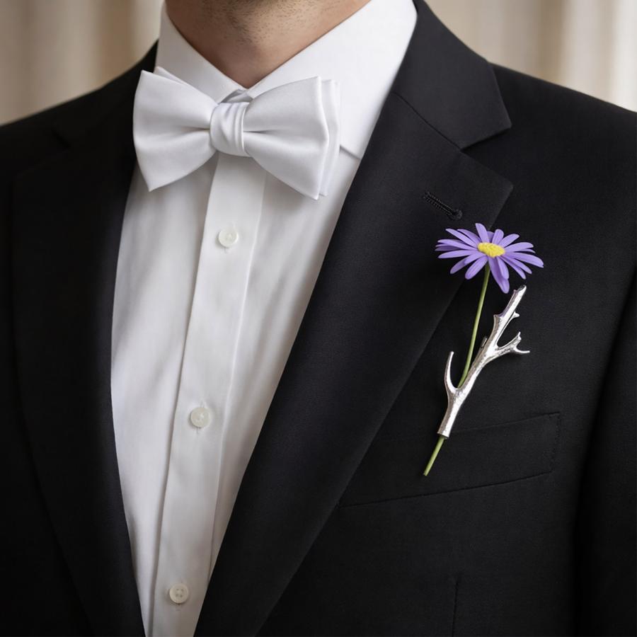 選べる６デザイン 身にまとう小さな花瓶 ピンズ 小枝 花束 一輪挿し フラワーベース ブローチ ラペルピン |  | 13