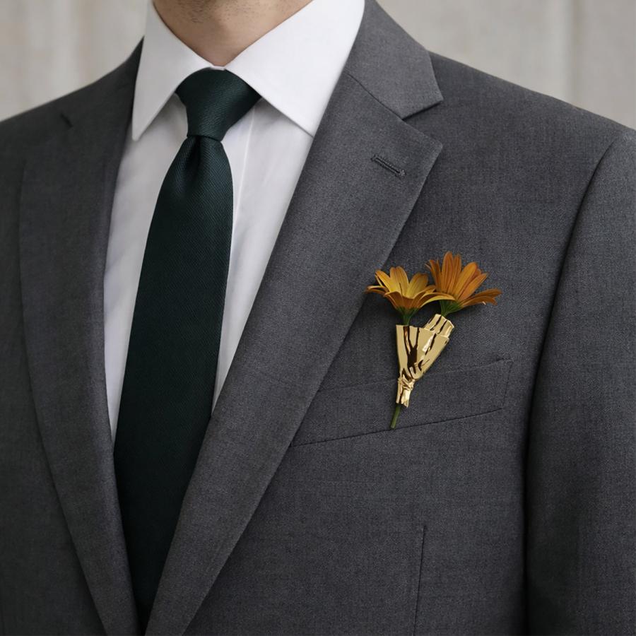 選べる６デザイン 身にまとう小さな花瓶 ピンズ 小枝 花束 一輪挿し フラワーベース ブローチ ラペルピン |  | 16