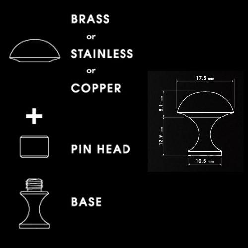 カフス カフスボタン NOC 3H+1 3種ヘッド ステンレス ウッド 真鍮 カフスセット カフスボタンセット |  | 08