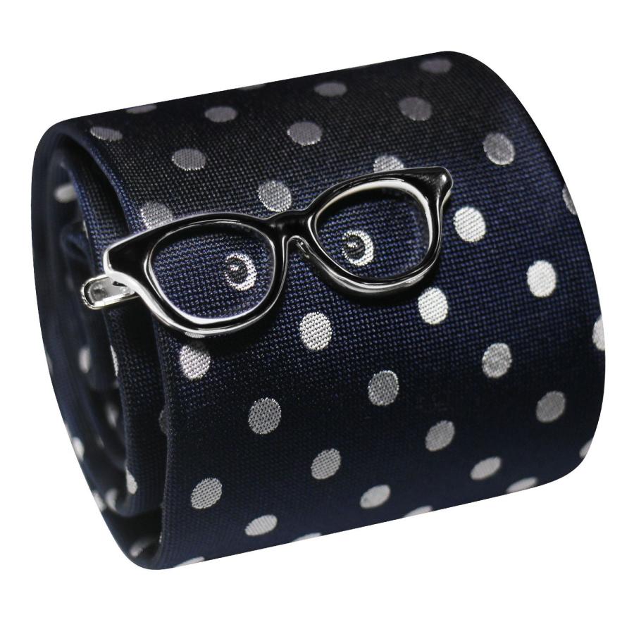 SWANK スワンク ブラック メガネ タイピン＆目玉 ネクタイセット ネクタイピン タイバー タイクリップ メンズアクセサリー |  | 02