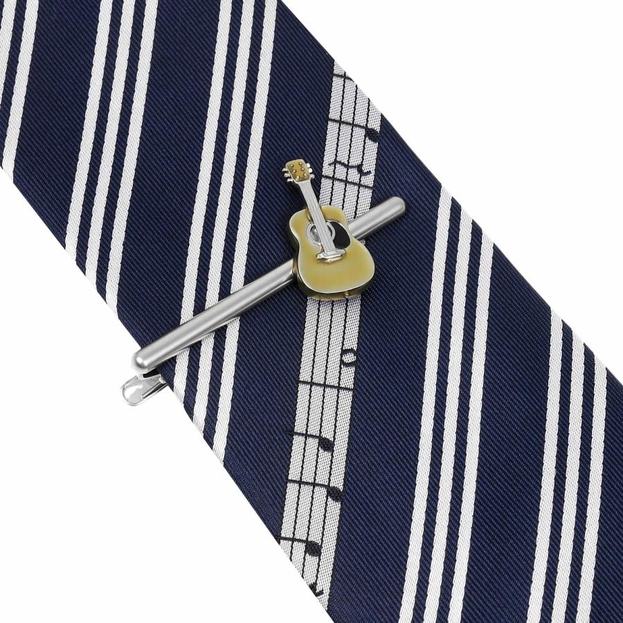 SWANK スワンク ギター 音符 ネクタイ ネクタイピン セット タイバー タイクリップ メンズアクセサリー |  | 01