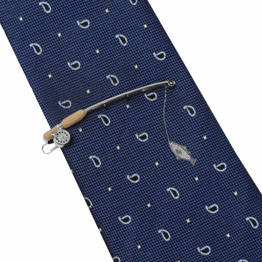 SWANK スワンク ブラウン 釣竿 魚 ネクタイ ネクタイピン セット タイバー タイクリップ メンズアクセサリー |  | 09