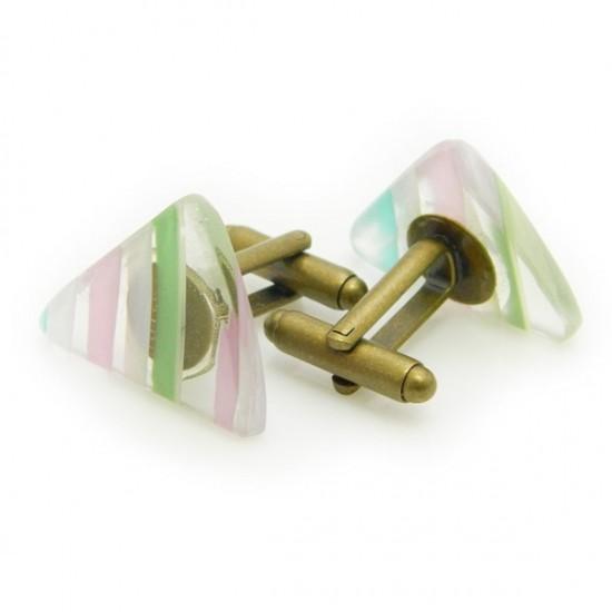 カフス カフスボタン オリジナル 手作り ガラス カフリンクス 積層sou024 |  | 02