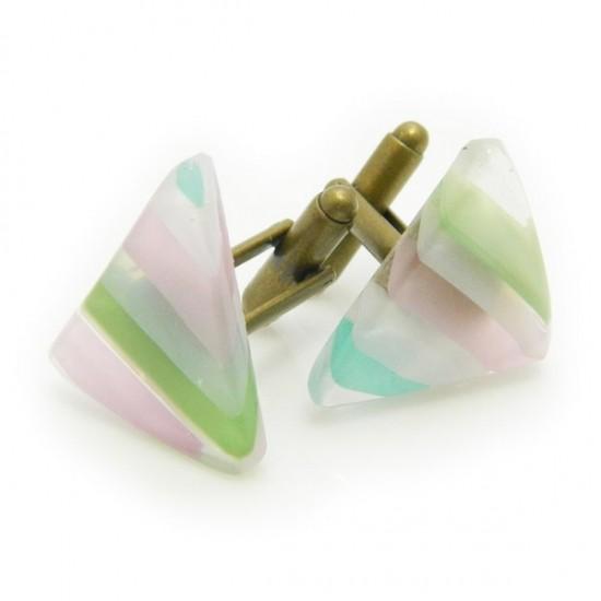 カフス カフスボタン オリジナル 手作り ガラス カフリンクス 積層sou024 |  | 03