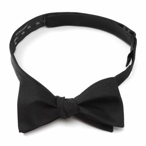 ブラック シルク 手結び Ox & Bull 蝶ネクタイ ボウタイ_2