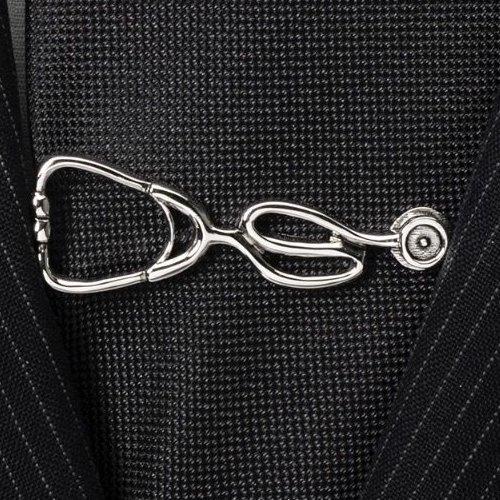 ネクタイピン タイバー ステソスコープ 聴診器 タイピン Ox & Bull