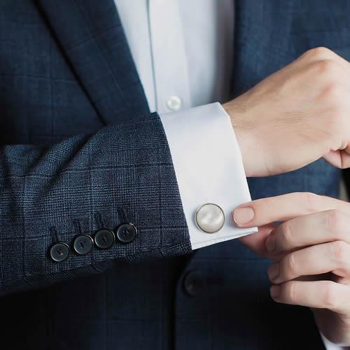 カフス カフスボタン シルバー 白蝶貝 マザーオブパール カフリンクス Ox & Bull Trading Co オックスアンドブル |  | 05