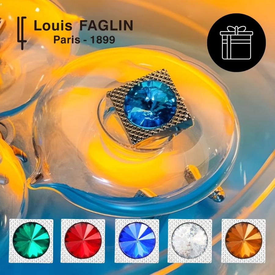Louis FAGLIN ルイファグラン Maxime マキシム ラペルピン ピンズ クリアー レッド ブルー ブラウン グリーン | 