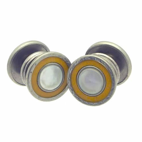 アンティーク カフス カフスボタン スナップリンク イエロー #1606 カフリンクス |  | 01