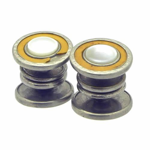 アンティーク カフス カフスボタン スナップリンク イエロー #1606 カフリンクス |  | 03