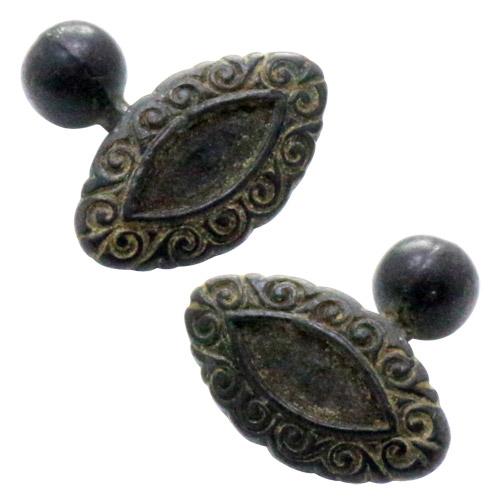 アンティーク カフス カフスボタン ブラック #1686 カフリンクス |  | 03