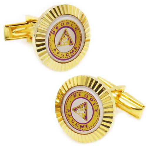 アンティーク カフス ピンズ セット ゴールド AFSCME People #1766 カフスボタン カフリンクス |  | 02