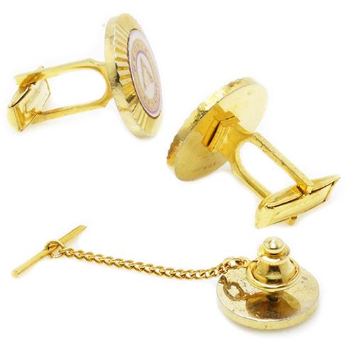 アンティーク カフス ピンズ セット ゴールド AFSCME People #1766 カフスボタン カフリンクス |  | 05