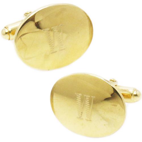 アンティーク カフス カフスボタン ゴールド オーバル W #1769 カフリンクス |  | 01