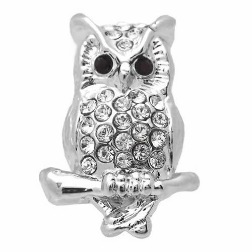 ピンズ ラペルピン スワンク フクロウ スワロフスキー クリアー SWANK | 