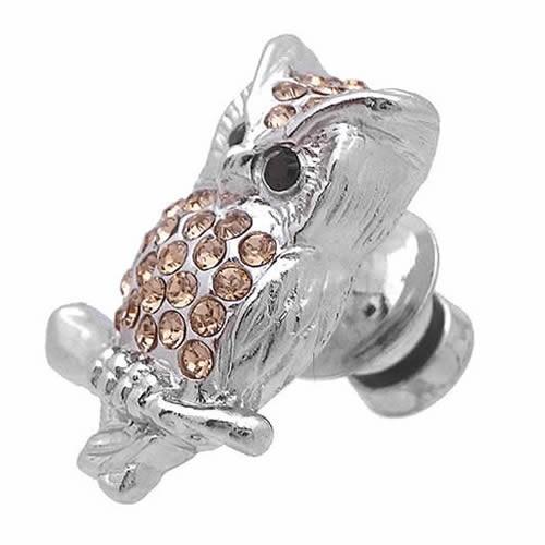 ピンズ ラペルピン スワンク フクロウ スワロフスキー イエロー SWANK |  | 01