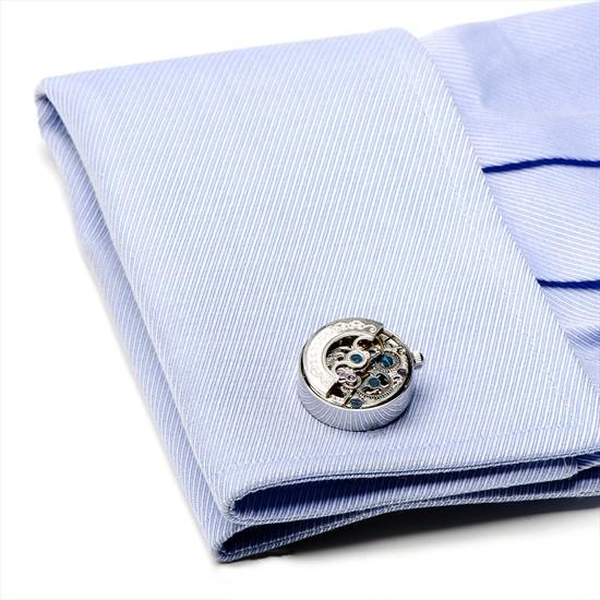 カフス カフスボタン 時計 ムーブメント シルバー キネティック カフリンクス Ox & Bull Trading Co |  | 05