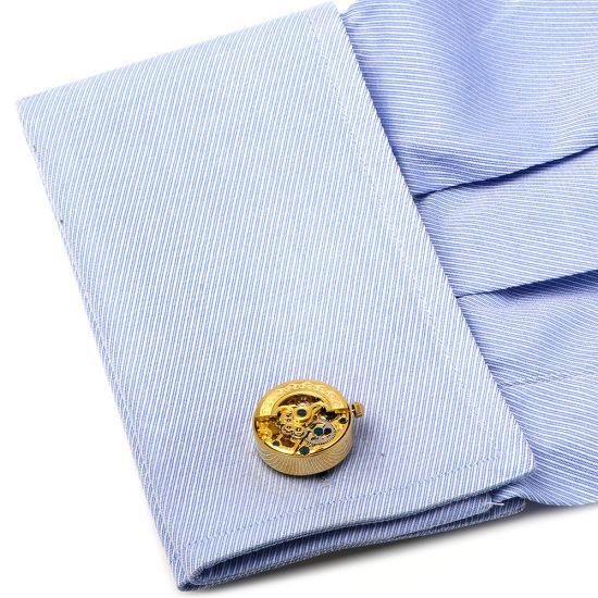 カフス カフスボタン 時計 ムーブメント ゴールド ステンレス キネティック カフリンクス Ox & Bull Trading Co |  | 05
