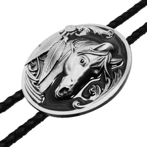 ループタイ ポーラータイ ウエスタン ネイティブアメリカン風 黒馬 ネックレス ポロタイ ボロタイ |  | 02