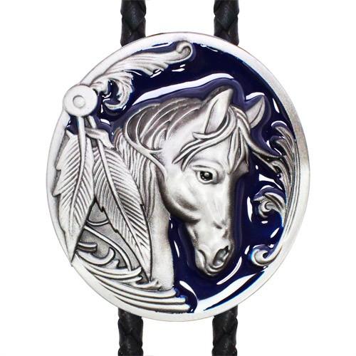ループタイ ポーラータイ ウエスタン ネイティブアメリカン風 青馬  ネックレス ポロタイ ボロタイ |  | 01
