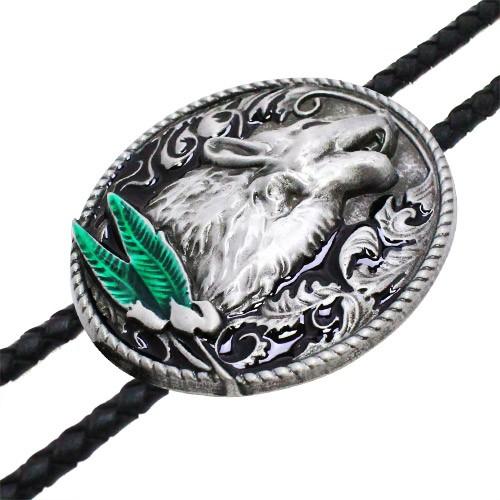 ループタイ ポーラータイ ウエスタン ネイティブアメリカン風 オオカミ ネックレス ポロタイ ボロタイ |  | 02