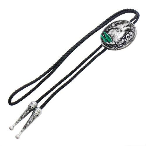 ループタイ ポーラータイ ウエスタン ネイティブアメリカン風 オオカミ ネックレス ポロタイ ボロタイ |  | 03