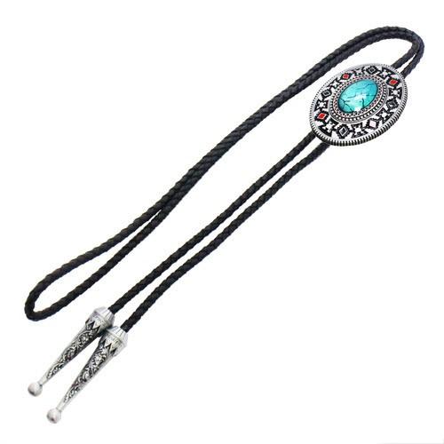 ループタイ ポーラータイ ウエスタン ネイティブアメリカン風 ストーン柄 ネックレス ポロタイ ボロタイ |  | 03