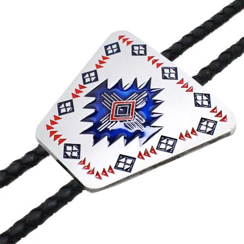 ループタイ ポーラータイ ウエスタン ネイティブアメリカン風 ジオメトリック柄逆台形 ネックレス ポロタイ ボロタイ |  | 02