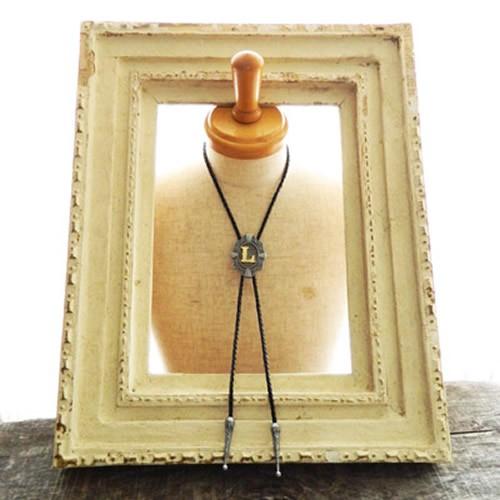 ループタイ ポーラータイ L アルファベット イニシャル ネックレス ポロタイ ボロタイ |  | 06