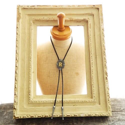 ループタイ ポーラータイ R アルファベット イニシャル ネックレス ポロタイ ボロタイ |  | 05