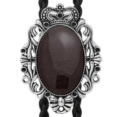 ループタイ ポーラータイ ブラック クラウン オーバル ストーン ポロタイ ボロタイ ネックレス |  | 02