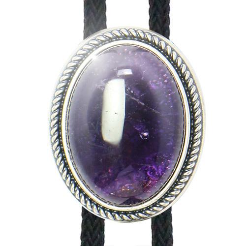 ループタイ ポーラータイ パープル オーバル ストーン ポロタイ ボロタイ |  | 01