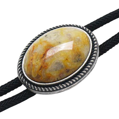 ナチュラル クレイジーレースアゲート ストーン 天然石 ビンテージ金具 ループタイ ネックレス ポーラータイ ポロタイ ボロタイ |  | 03