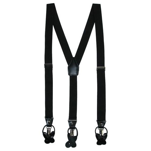 サスペンダー 無地 ブラック クリップ ボタン 兼用 2WAY |  | 02
